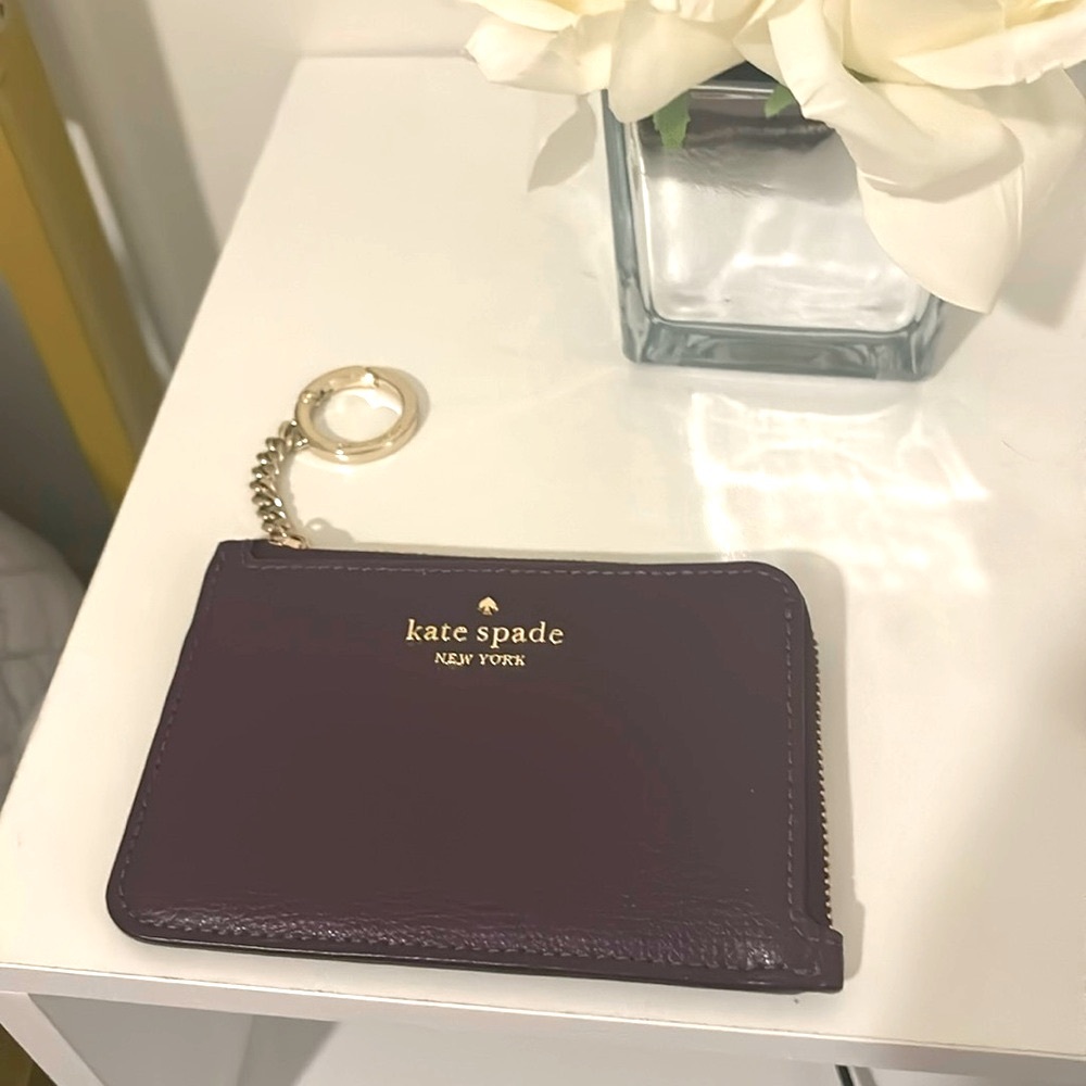 Kate Spade Purple & Silver Darcy Cardholder Wallet